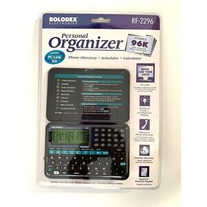 Rolodex Personal Electronic Organizer RF-2296 with PC Link kit  Factory Sealed!